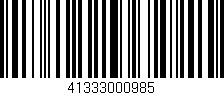 Código de barras (EAN, GTIN, SKU, ISBN): '41333000985'