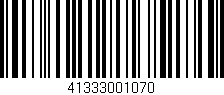 Código de barras (EAN, GTIN, SKU, ISBN): '41333001070'
