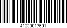Código de barras (EAN, GTIN, SKU, ISBN): '41333017631'