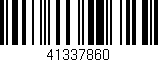 Código de barras (EAN, GTIN, SKU, ISBN): '41337860'