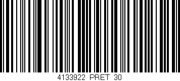 Código de barras (EAN, GTIN, SKU, ISBN): '4133922/PRET_30'