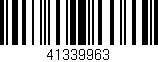 Código de barras (EAN, GTIN, SKU, ISBN): '41339963'