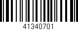 Código de barras (EAN, GTIN, SKU, ISBN): '41340701'