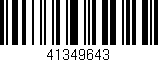 Código de barras (EAN, GTIN, SKU, ISBN): '41349643'