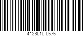 Código de barras (EAN, GTIN, SKU, ISBN): '4136010-0575'