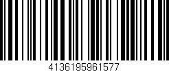 Código de barras (EAN, GTIN, SKU, ISBN): '4136195961577'