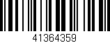 Código de barras (EAN, GTIN, SKU, ISBN): '41364359'