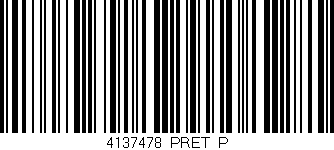 Código de barras (EAN, GTIN, SKU, ISBN): '4137478/PRET_P'