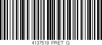 Código de barras (EAN, GTIN, SKU, ISBN): '4137519/PRET_G'