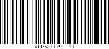 Código de barras (EAN, GTIN, SKU, ISBN): '4137520/PRET_10'