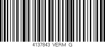 Código de barras (EAN, GTIN, SKU, ISBN): '4137843/VERM_G'