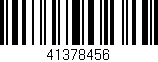 Código de barras (EAN, GTIN, SKU, ISBN): '41378456'