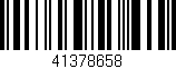 Código de barras (EAN, GTIN, SKU, ISBN): '41378658'