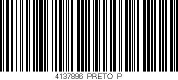 Código de barras (EAN, GTIN, SKU, ISBN): '4137896/PRETO_P'