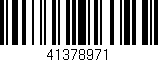 Código de barras (EAN, GTIN, SKU, ISBN): '41378971'