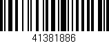 Código de barras (EAN, GTIN, SKU, ISBN): '41381886'