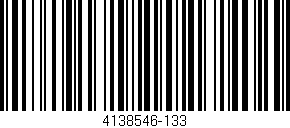 Código de barras (EAN, GTIN, SKU, ISBN): '4138546-133'