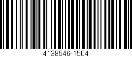 Código de barras (EAN, GTIN, SKU, ISBN): '4138546-1504'