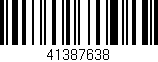 Código de barras (EAN, GTIN, SKU, ISBN): '41387638'