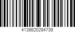 Código de barras (EAN, GTIN, SKU, ISBN): '4138820294739'