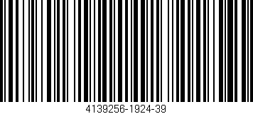Código de barras (EAN, GTIN, SKU, ISBN): '4139256-1924-39'