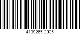 Código de barras (EAN, GTIN, SKU, ISBN): '4139265-2936'