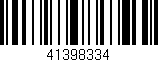 Código de barras (EAN, GTIN, SKU, ISBN): '41398334'