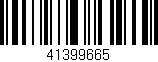 Código de barras (EAN, GTIN, SKU, ISBN): '41399665'