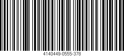 Código de barras (EAN, GTIN, SKU, ISBN): '4140449-0555-378'