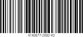 Código de barras (EAN, GTIN, SKU, ISBN): '4140677-2092-43'