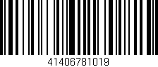 Código de barras (EAN, GTIN, SKU, ISBN): '41406781019'