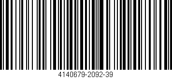Código de barras (EAN, GTIN, SKU, ISBN): '4140679-2092-39'