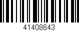 Código de barras (EAN, GTIN, SKU, ISBN): '41408643'