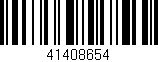 Código de barras (EAN, GTIN, SKU, ISBN): '41408654'
