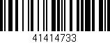Código de barras (EAN, GTIN, SKU, ISBN): '41414733'