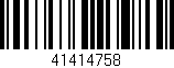 Código de barras (EAN, GTIN, SKU, ISBN): '41414758'