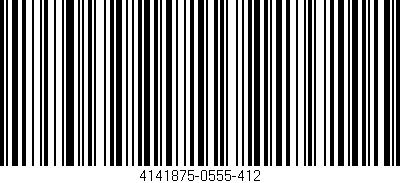 Código de barras (EAN, GTIN, SKU, ISBN): '4141875-0555-412'