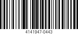 Código de barras (EAN, GTIN, SKU, ISBN): '4141947-0443'