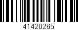 Código de barras (EAN, GTIN, SKU, ISBN): '41420265'