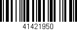 Código de barras (EAN, GTIN, SKU, ISBN): '41421950'