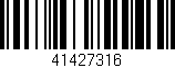 Código de barras (EAN, GTIN, SKU, ISBN): '41427316'