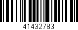 Código de barras (EAN, GTIN, SKU, ISBN): '41432783'