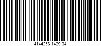 Código de barras (EAN, GTIN, SKU, ISBN): '4144256-1429-34'