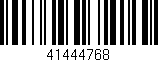 Código de barras (EAN, GTIN, SKU, ISBN): '41444768'