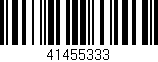 Código de barras (EAN, GTIN, SKU, ISBN): '41455333'