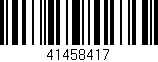 Código de barras (EAN, GTIN, SKU, ISBN): '41458417'