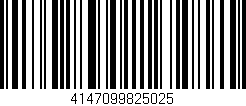 Código de barras (EAN, GTIN, SKU, ISBN): '4147099825025'