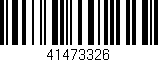 Código de barras (EAN, GTIN, SKU, ISBN): '41473326'