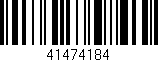 Código de barras (EAN, GTIN, SKU, ISBN): '41474184'