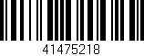 Código de barras (EAN, GTIN, SKU, ISBN): '41475218'